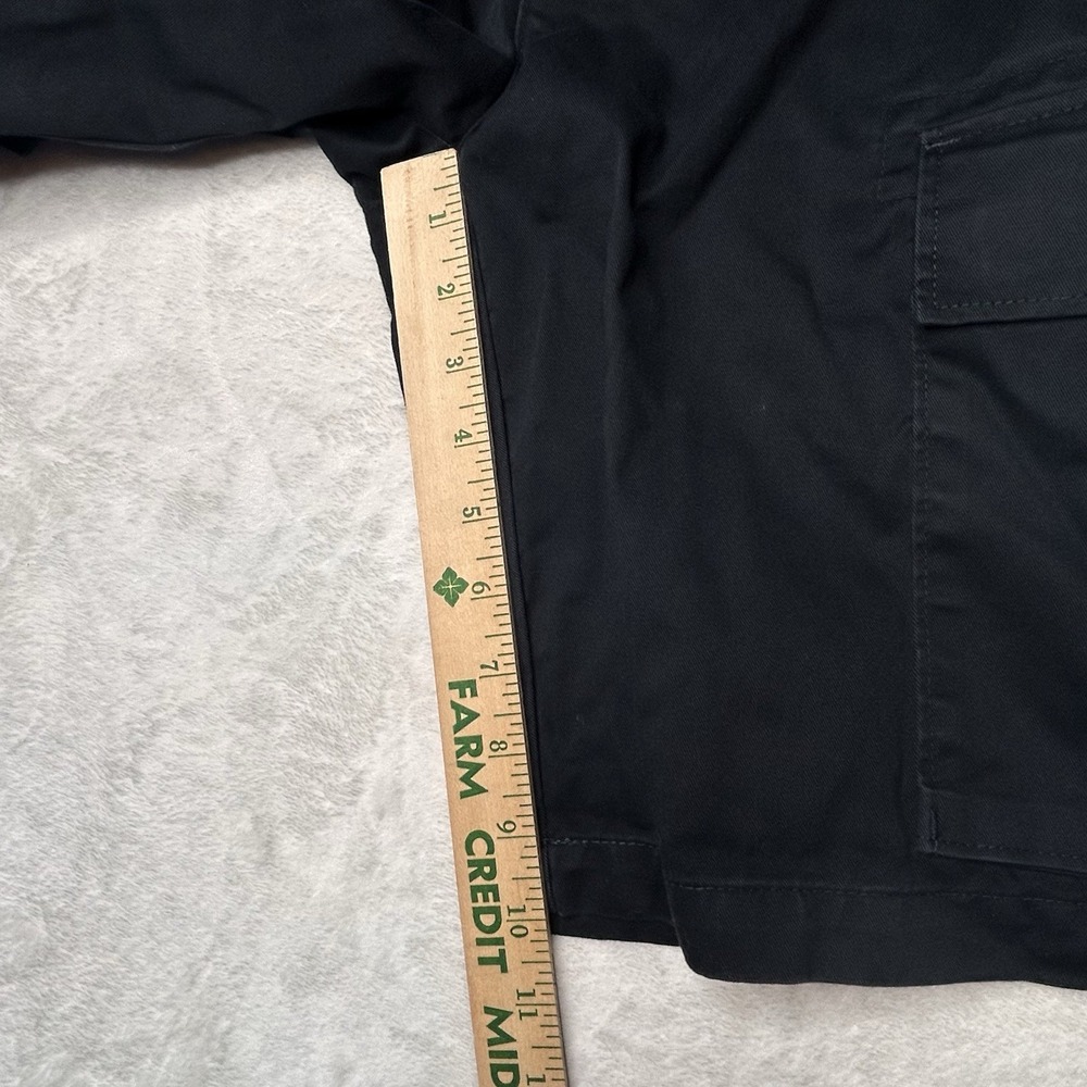 Lands End Men's 30 Black Cargo Traditional Fit Flat Front Shorts Casual - Picture 12 of 12